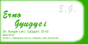 erno gyugyei business card